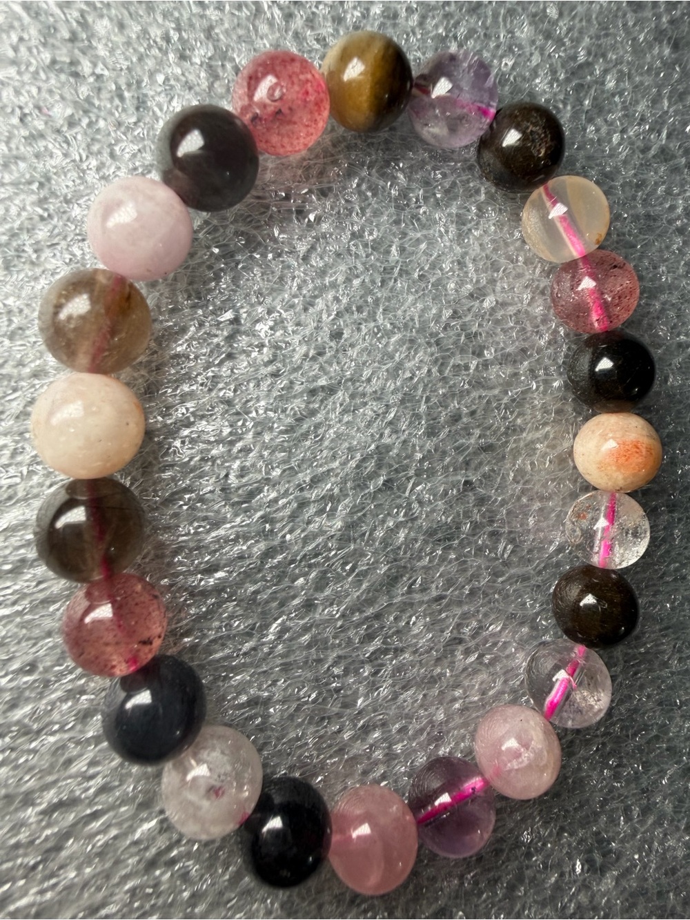 Breathtaking 8MM Duobao Natural Crystal Bracelet